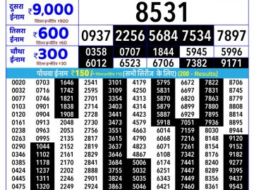 Rajshree Weekly Lottery Result 2.25PM